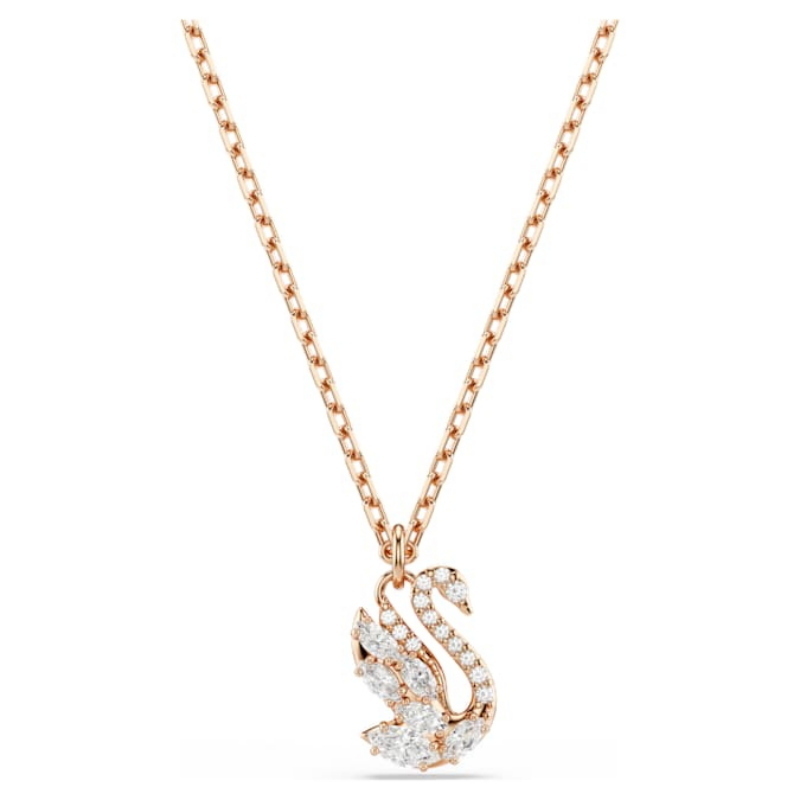 Swarovski 5738203 collana / set swarovski - pend whi/ros nuovo in scatola originale