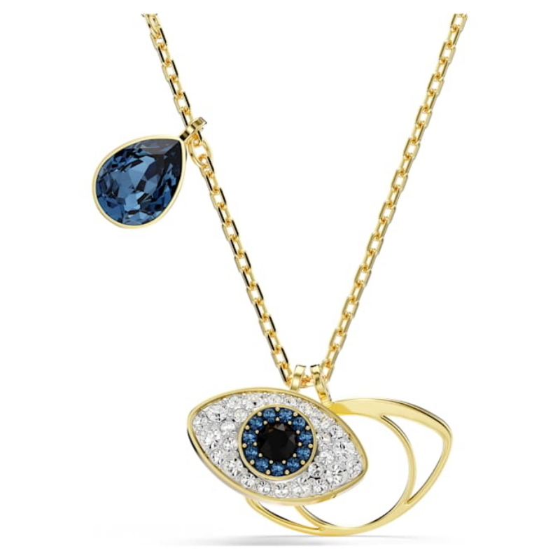 Swarovski 5692178 collana / set swarovski - pend blu/gos nuovo in scatola originale