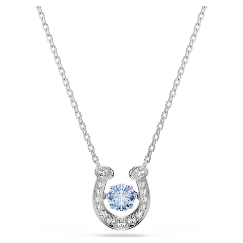 Swarovski 5746562 collana / set swarovski - pend blu/rhs nuovo in scatola originale