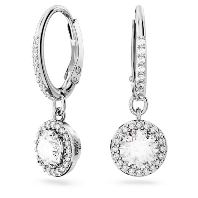 Swarovski 5636270 swarovski fashion piece - una orecchino a buco white/rhs nuovo in scatola originale