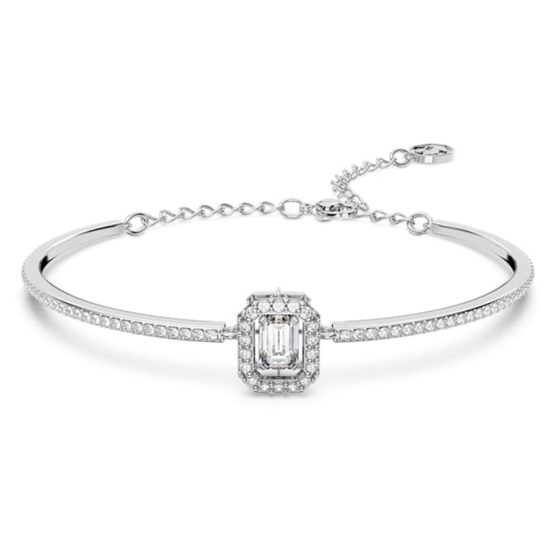 Swarovski 5638494 bracciale swarovski rigido / soft - soft white/rhs m nuovo in scatola originale