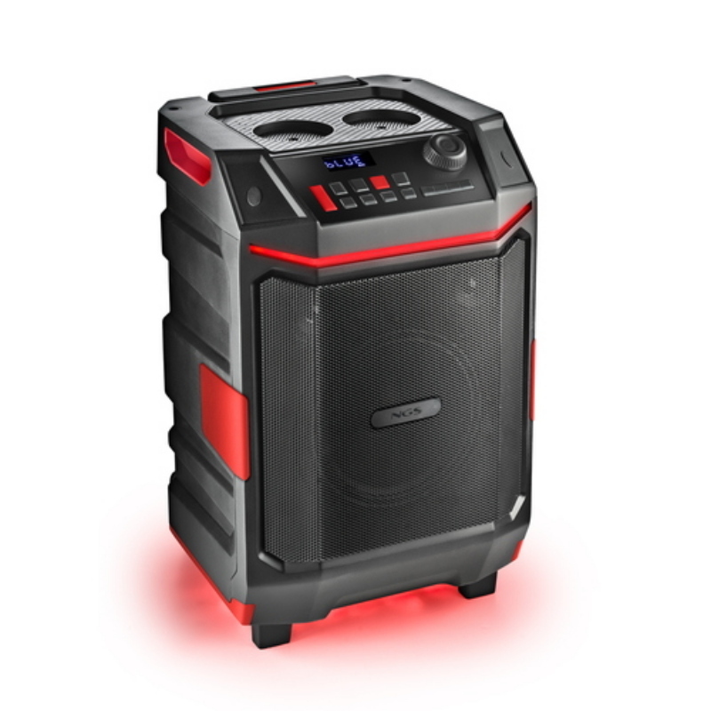 Ngs wild bash: altoparlante premium portatile da 300w compatibile con tecnologia bluetooth/usb/aux.