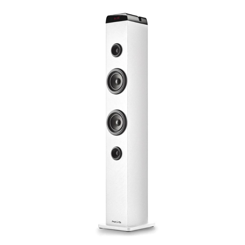 Ngs altoparlante wireless, 50w, bluetooth 5,4, usb aux ottico radio fm, display led e custodia in le