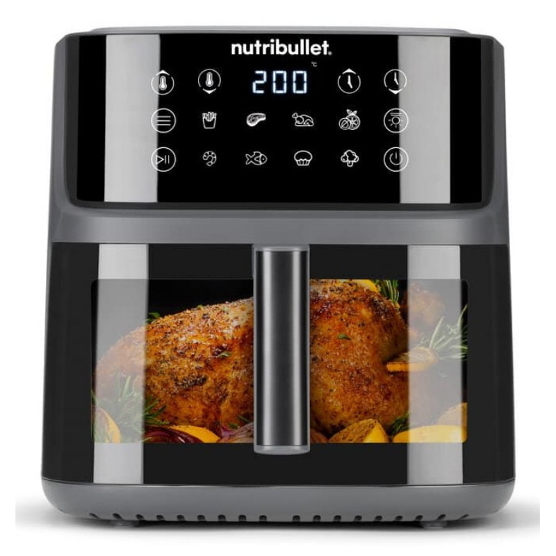 Nutribullet crisplite vision singolo 8 l indipendente 2000 w friggitrice ad aria calda nero - Immagine 5