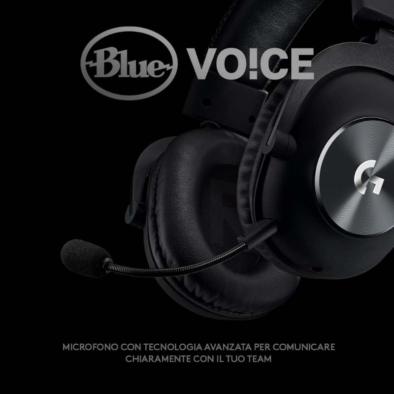 Logitech g pro x cuffia con microfono per gaming di seconda generazione, con blue voice, dts headphone:x 7.1 e driver pro-g da 50 mm per pc, ps4, switch, xbox one, vr, nero - Immagine 16