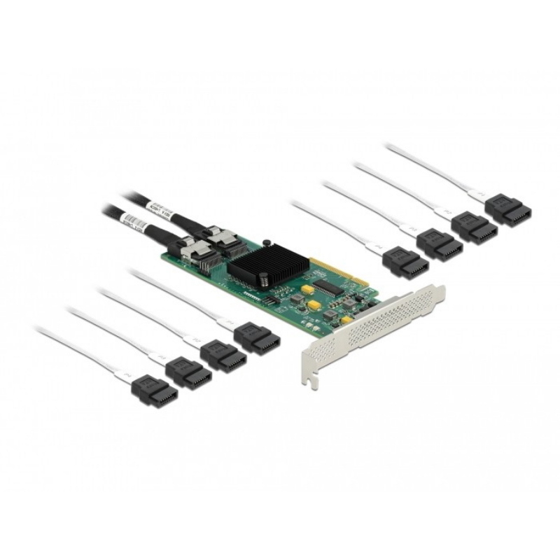 Delock scheda pci express x8 sata a 8 porte con cavo di collegamento