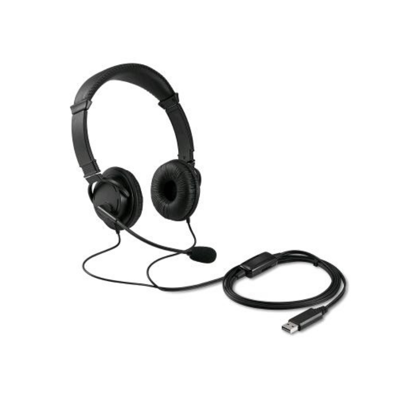 Kensington hi-fi cuffie con microfono e comando volume sul cavo 1 x usb nero