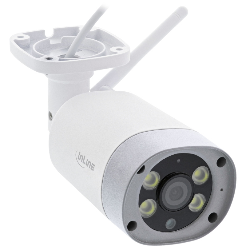 Inline telecamera da esterno smarthome hd con luce led, ip66