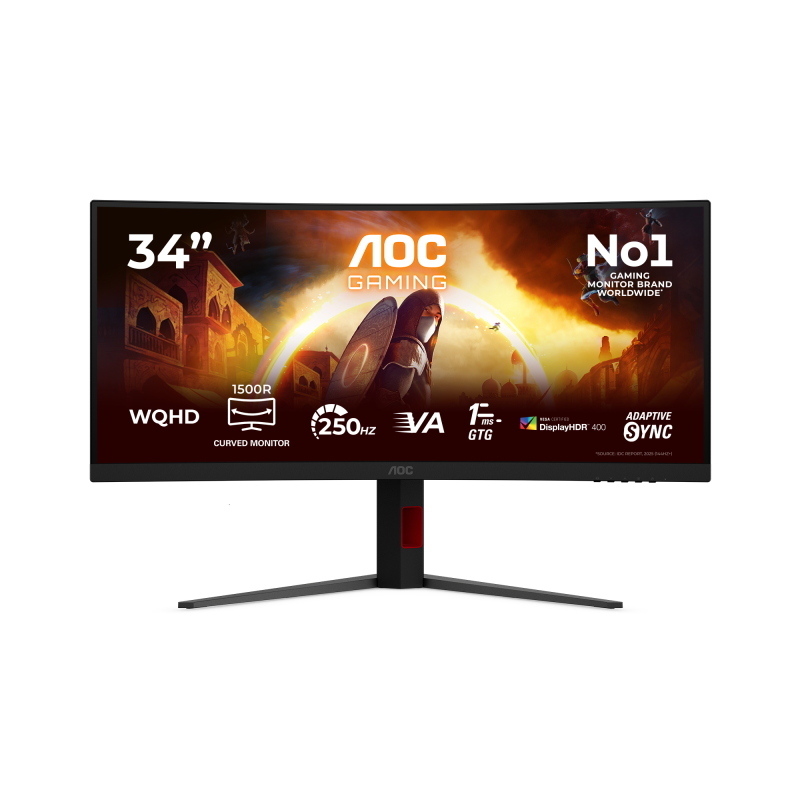 Aoc 34 Monitor C 3440x1440 Reg Alt Usbc CU34G4ZCA
