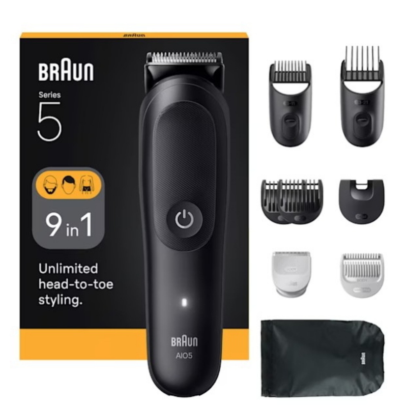 Braun Cortapeli Aio5540 Tutto-In-Uno 9-In-1 Impermeabile 14 Lunghezze 120Min Li-Ion - Immagine 8