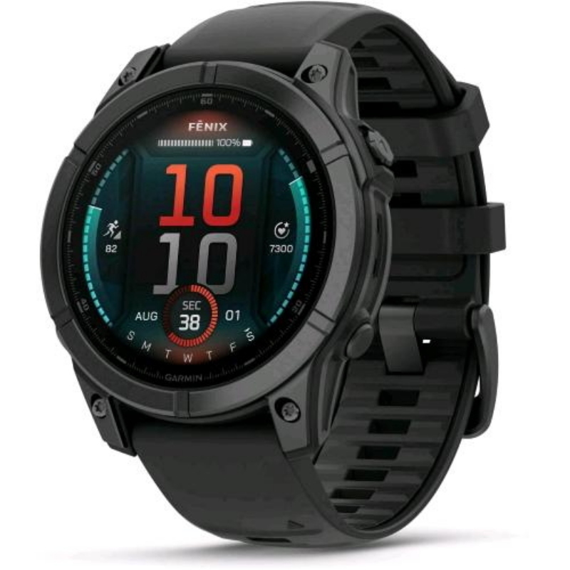 Garmin fenix e smartwatch 47mm 1.3 amoled touchscreen gps 90 app per lo sport mappe stainless slate gray & black