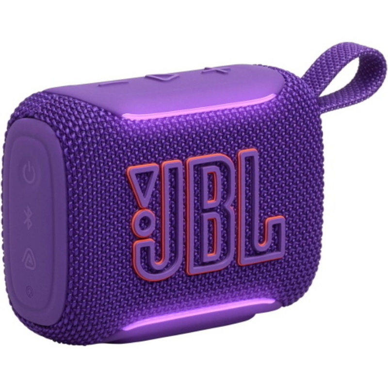 Jbl go 5 speaker bluetooth ultra portatile con potente jbl pro sound e bassi incisivi pairing airtouch design impermeabile 10 ore di autonomia viola