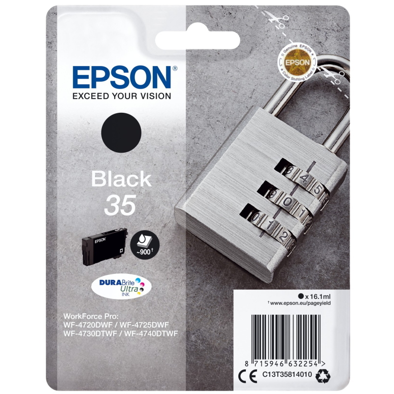 Epson padlock singlepack black 35 durabrite ultra ink - Immagine 9