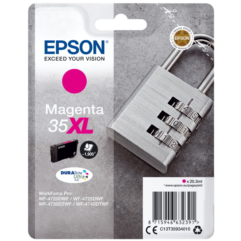 Epson padlock singlepack magenta 35xl durabrite ultra ink - Immagine 15