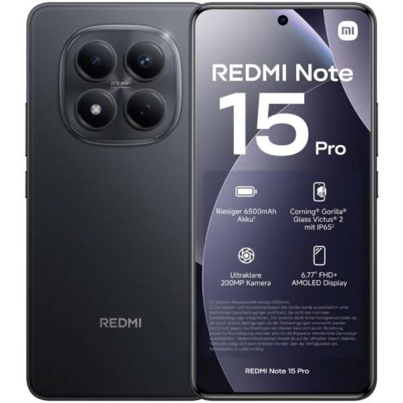 Sm xiaomi redmi note 15 pro 4g blac 6,77 8+256gb