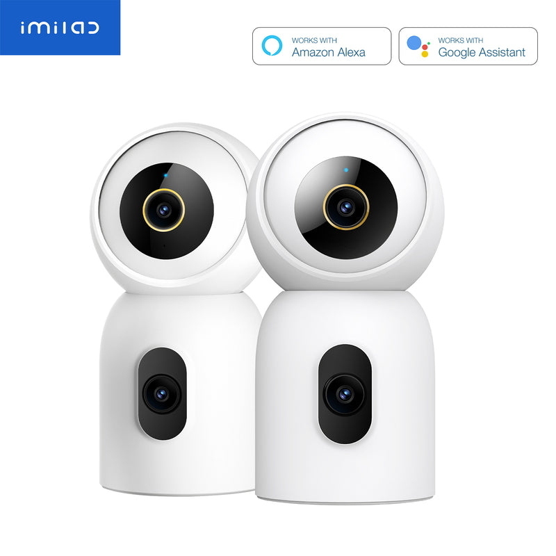 Imilab telecamera da interno c30 dual, doppia lente 5mp/3k,360, zoom 6x, wi-fi 6