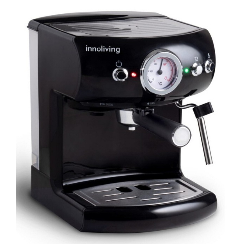 Innoliving macchina da caffe capsule/cialde cappuccinatore nero inn-789