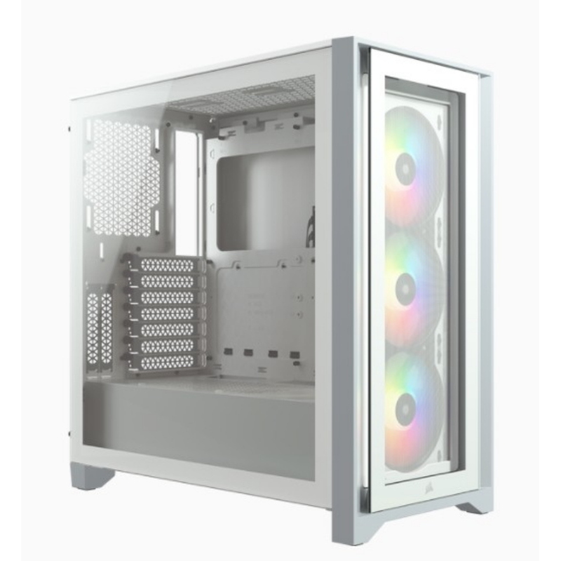 Corsair icue 4000x rgb midi tower bianco