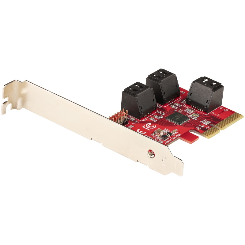 Startech.com scheda pci express 3.0 a sata - scheda di espansione pcie sata a 6 porte - 6 gbps - staffa a profilo basso -