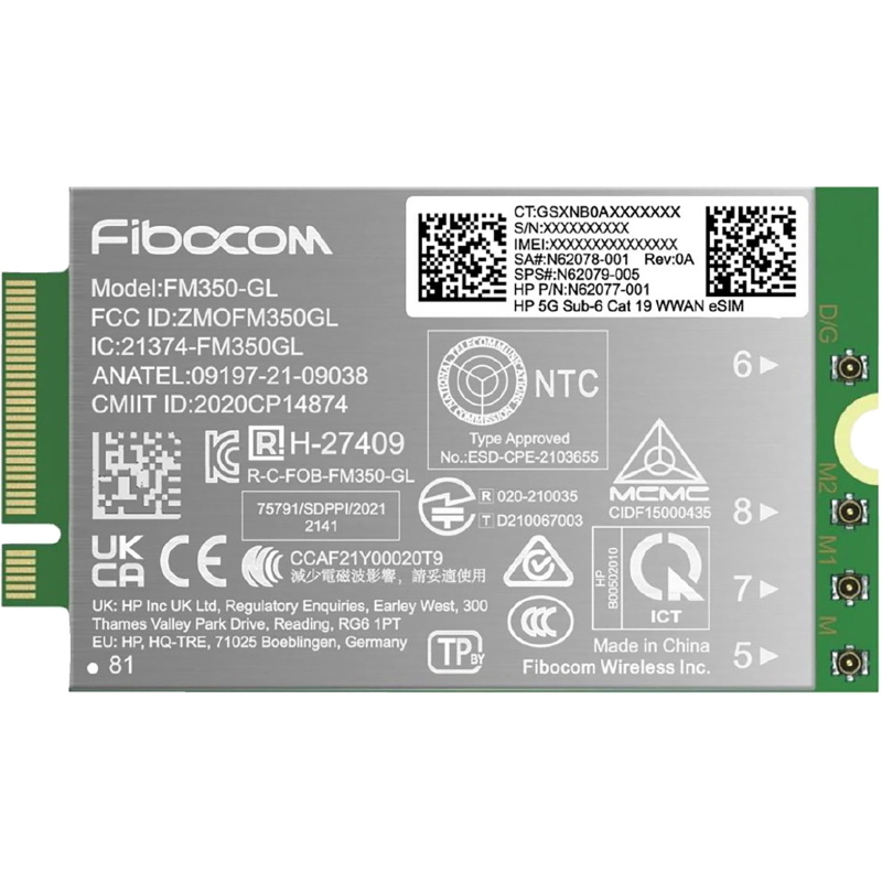 Hp Tarjeta De Red Am5r4aa Pci Express Mini Card 5G Dual Band Gps - Immagine 6
