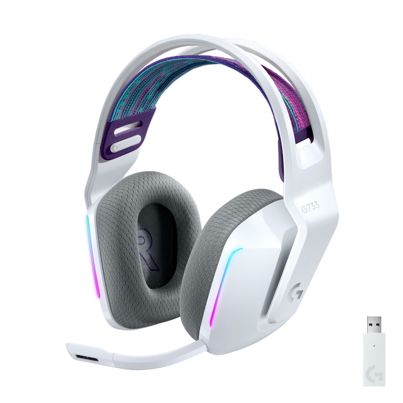 Logitech G Bianco G733 Lightspeed (Senza Fili), Cuffie Da Gaming, - Immagine 11