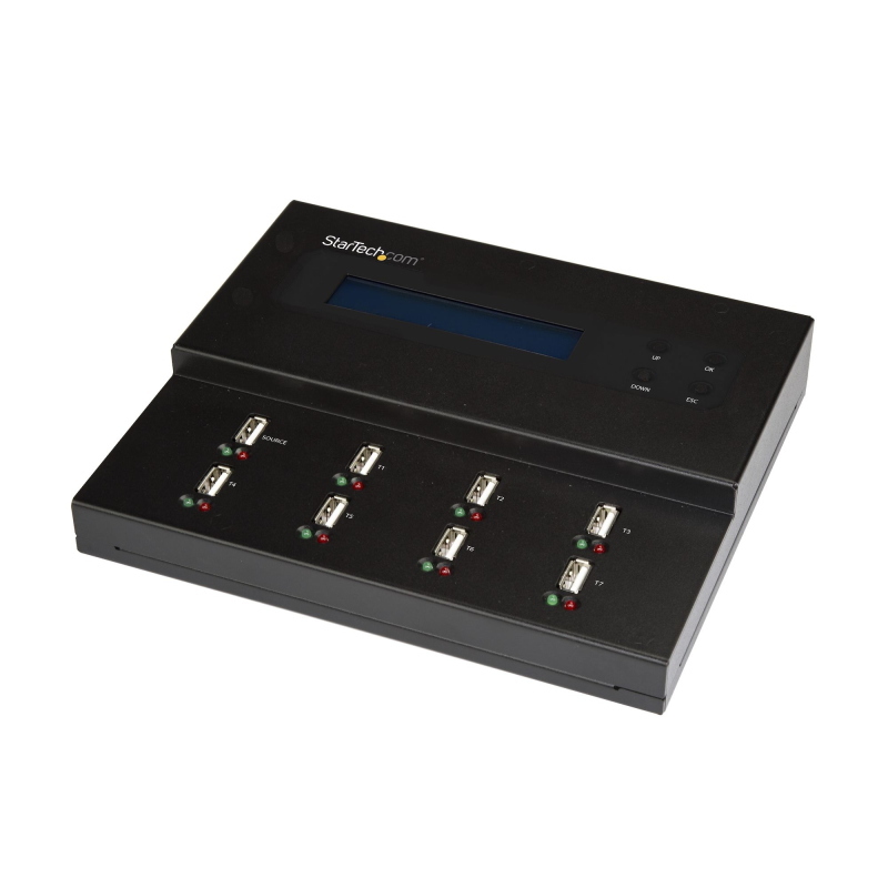 Startech .Com Docking Station Per Unità Flash Usb - Duplicatore/Eraser Standalone 1:7 Per Chiavette Usb Consente La Copia Del Sistema, Dei File E Dell'unità A 1,5 Gb/Min, Cancellazione A 1 O 3 Passaggi, Display Lcd - Immagine 4