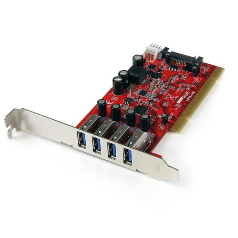 StarTech.com Scheda Pci con 4 porte USB 3.0 (5Gbps) SuperSpeed con alimentazione SATA/SP4 - Immagine 7