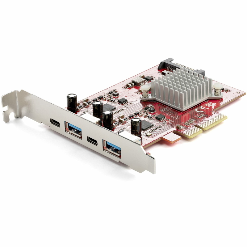 Startech.com scheda pci express usb a 4 porte - scheda di espansione pcie usb 10gbps con 2 controller - 2 porte usb-c e 2 porte