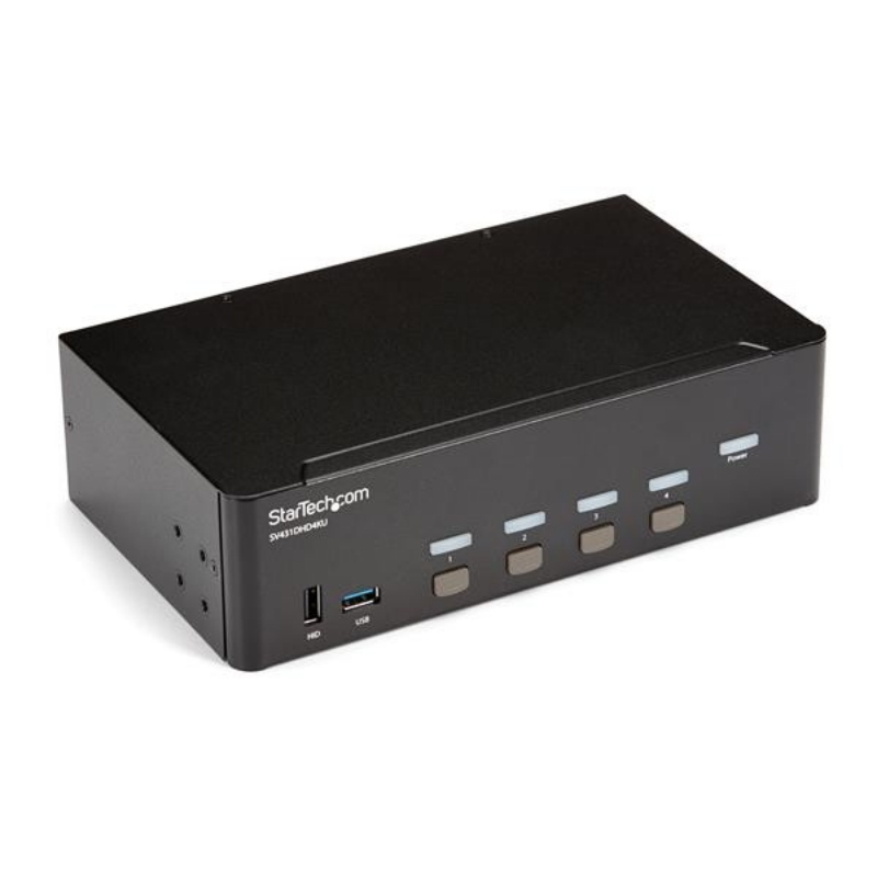 Startech Nero Interruttore Kvm Hdmi 4 Porte - 4K 30 Hz - Estensore Kvm Per Hdmi - Commutatore Kvm Hdmi, Switch Kvm, - Immagine 4