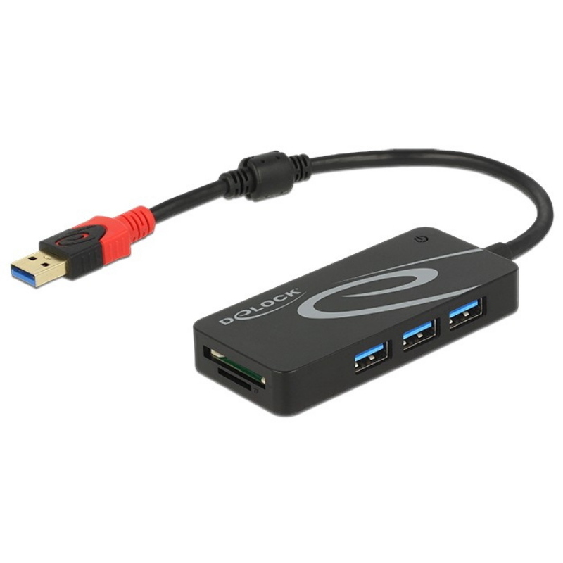 Delock Nero Usb 3.1 Hub Gen 1 Hub Usb Tipo A (Usb-A, 3 Porte), Docking Station + Hub Usb, - Immagine 3