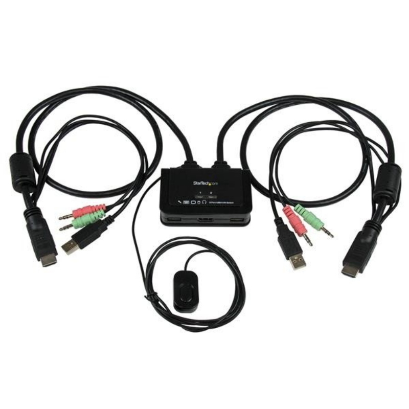 StarTech.com Switch KVM cavo HDMI USB 2 porte con audio e switch remoto – Alimentazione USB - Immagine 6