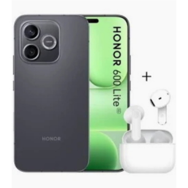 Honor 600 lite 5g dual sim 6.6 octa core 256gb ram 8gb 5g tim velvet black + honor choice earbuds x7e active auricolari wireless bianco