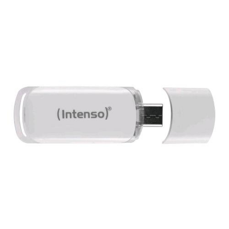 Intenso chiavetta usb 128gb 3.1 type-c flash line super speed bianco