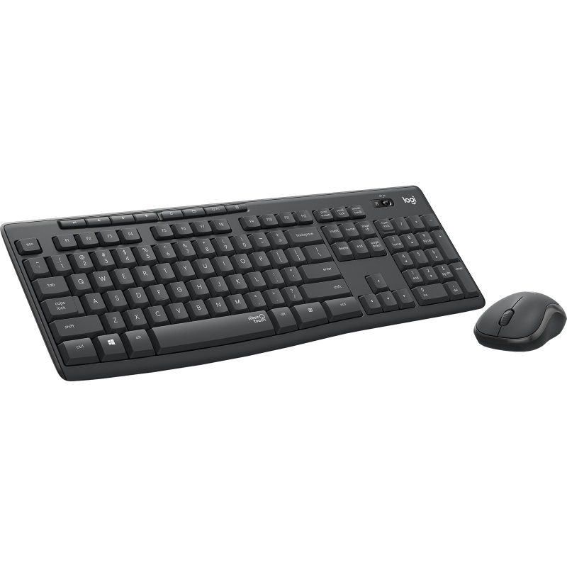 Logitech mk295 silent wireless combo tastiera mouse incluso usb qwerty us international grafite - Immagine 12