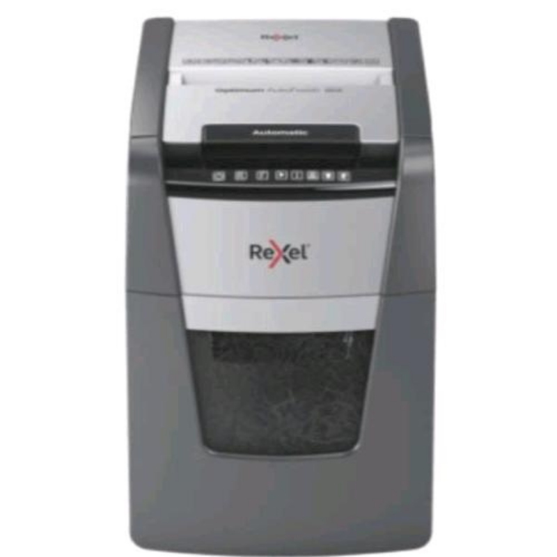 Rexel optimum autofeed+ 90x distruggidocumenti a frammento cestino 34 lt capacita` 90 fogli