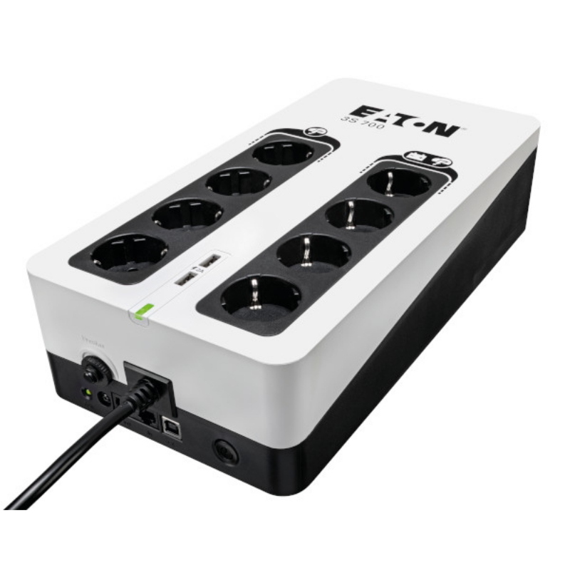 Eaton 3s ups din, 700 va, 420 w, ingr: schuko, usc. (4) schuko (4) schuko solo surrge, com. usb, tow