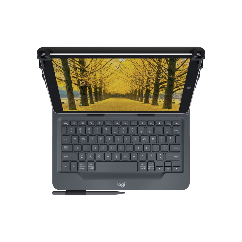 Logitech Custodia Universal Folio Per Tablet Con Tastiera Bluetooth Per Apple, Android E Windows, Inglese Regno Unito (Qwerty) - Immagine 2