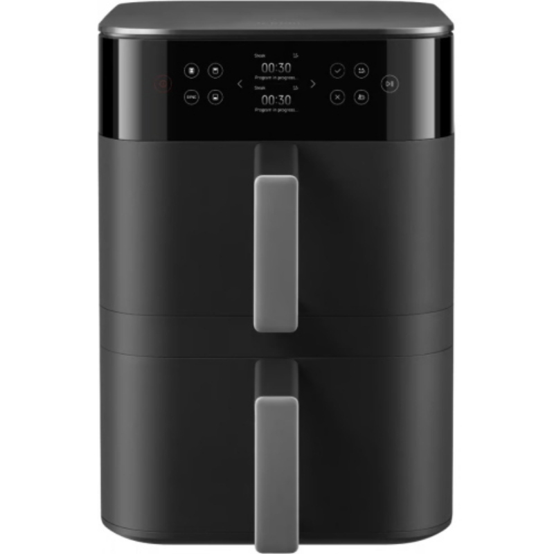 Xiaomi smart double stack air fryer 12l friggitrice ad aria calda due cestelli indipenenti 2.800 w nero