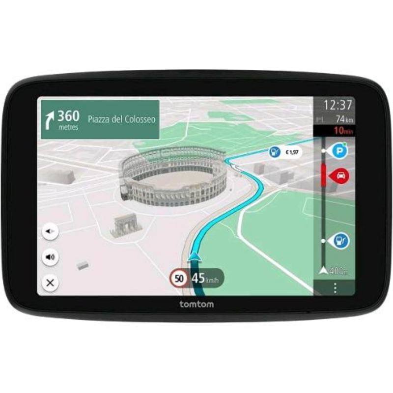 Tom tom go superior navigatore satelliatare per auto 7 con info traffico, tutor, autovelox, mappe mondo, aggiornamenti veloci via wifi, parcheggi, prezzi benzina