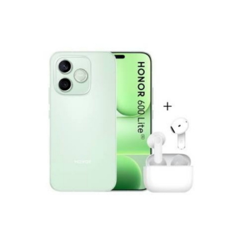 Honor 600 lite 5g dual sim 6.6 octa core 256gb ram 8gb 5g tim sprout green + honor choice earbuds x7e active auricolari wireless bianco