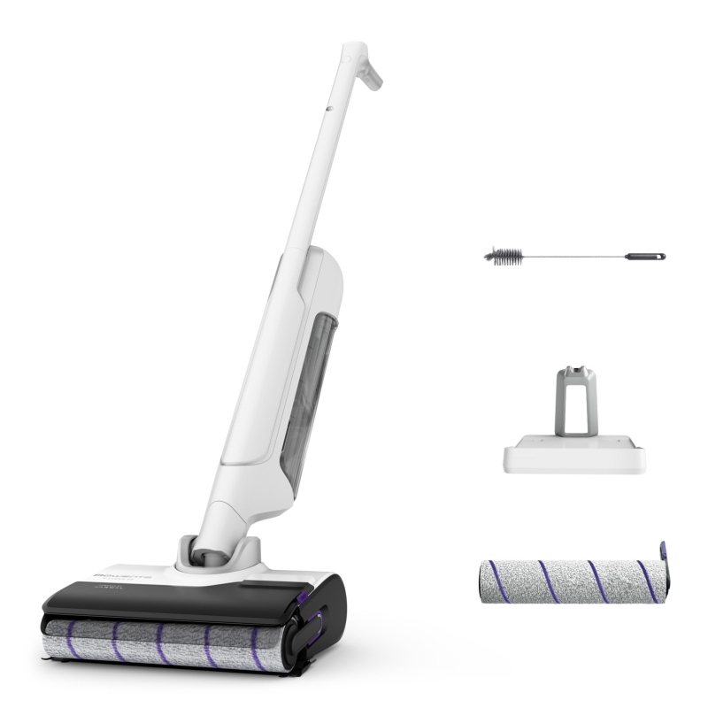 Rowenta x-clean 10 gz7540 aspirapolvere elettrica batteria secco e bagnato senza sacchetto 200 w argento, bianco