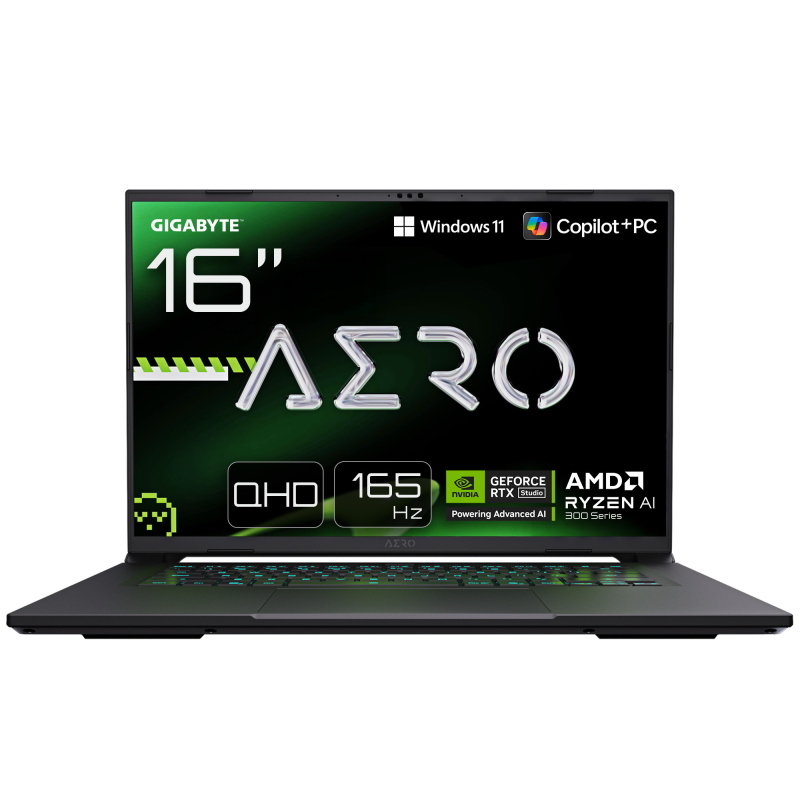 Gigabyte aero x16 2wha3dec65ap amd ryzen ai 9 hx 370 computer portatile 40,6 cm (16\) wqxga 32 gb ddr5-sdr - tastiera qwertz