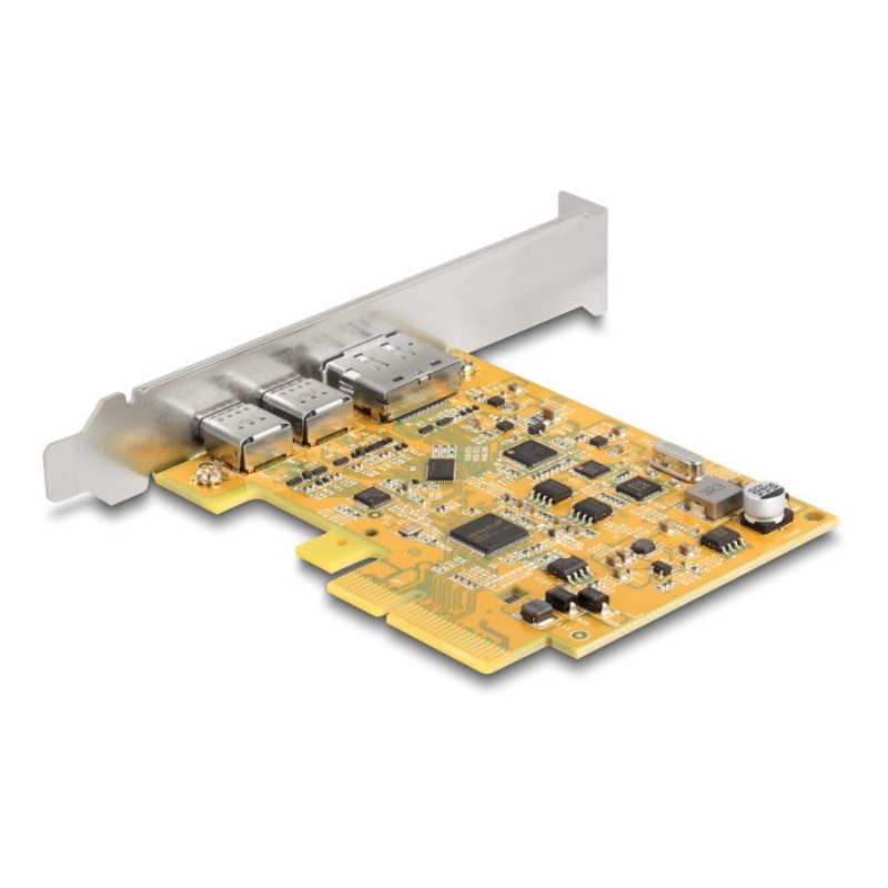 Delock scheda pci express x4 per 1 x usb type-c femmina esterno + 1 x usb type-c 10 gbps femmina (dp alt mode) esterno