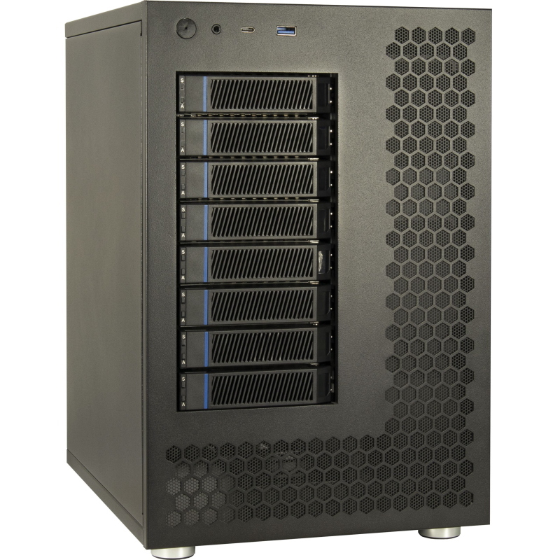 Inter-tech nas-8 custodia per disco rigido (hdd) nero 2.5/3.5\