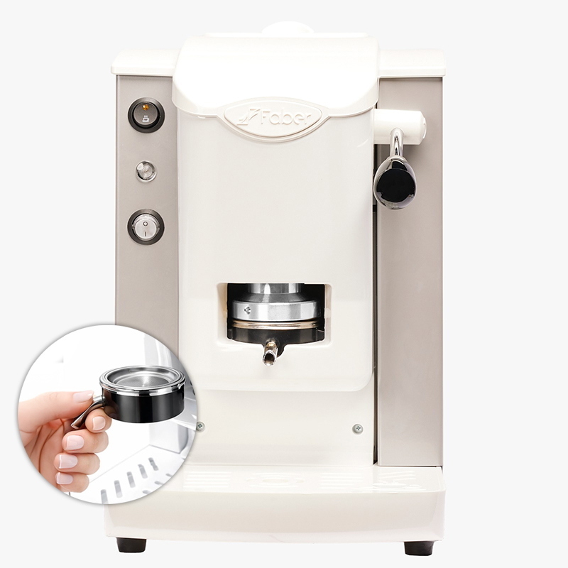 Faber slot plast lite2.1 grigio bianco (spgriblt2.1) - macchina caffe a cialde - 95 gradi - portacialde estraibile