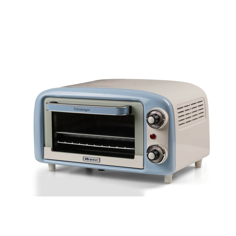 Ariete 3919 forno elettrico vintage, 800w, capacità 10l, doppio vetro, retrò, celeste