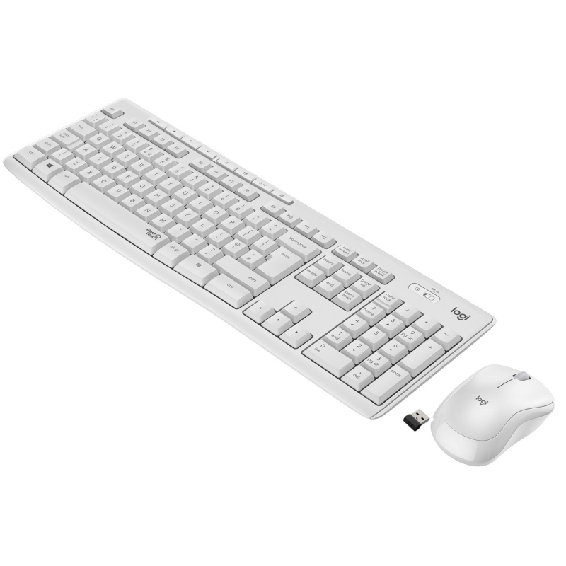 Logitech Off-White Kit Mouse E Tastiera Wireless Silenziosi Mk295 In Francese (Azerty) - Immagine 2