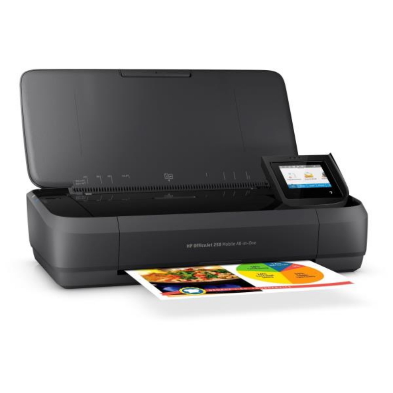 Hp multifunzione ink a4 colore, officejet mobile 250, 8ppm 4800x1200dpi, usb/wifi, portatile, 3 in 1