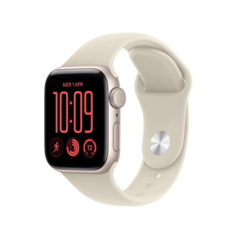 Apple watch se 3 2026 gps cassa 40mm in alluminio galassia con cinturino sport sabbia s/m