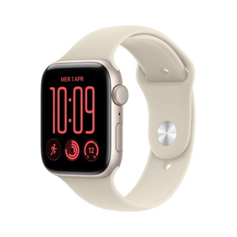 Apple watch se 3 2026 gps cassa 44mm in alluminio galassia con cinturino sport sabbia m/l